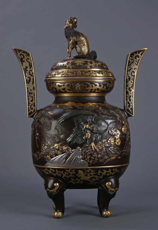 Bronze and Iron Covered Vase
